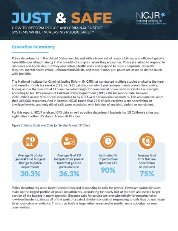 Banner Image of Just & Safe: Executive Summary