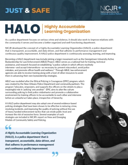 Thumbnail for Just & Safe: Highly Accountable Learning Organization (HALO) Overview