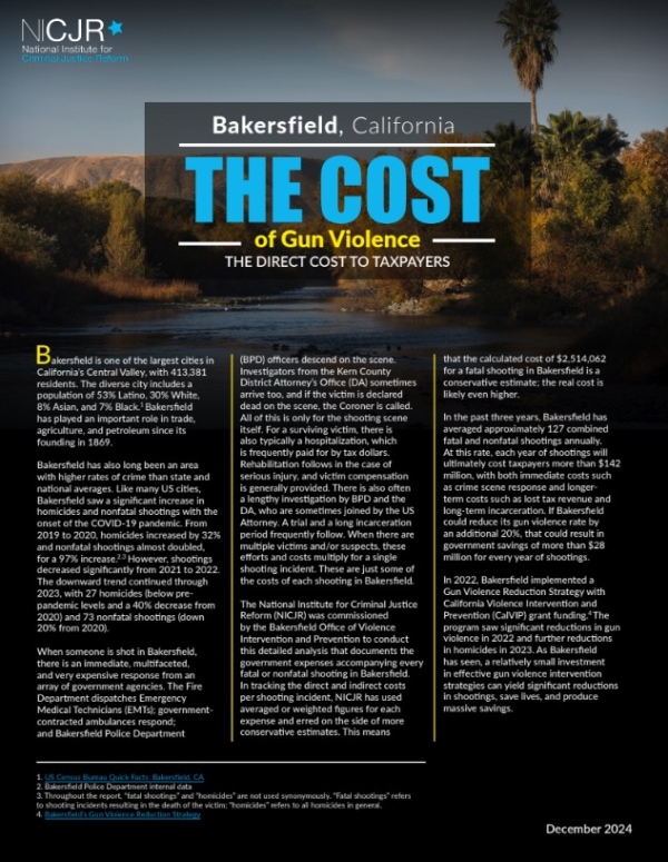 Banner Image of Bakersfield, CA: Cost of Gun Violence
