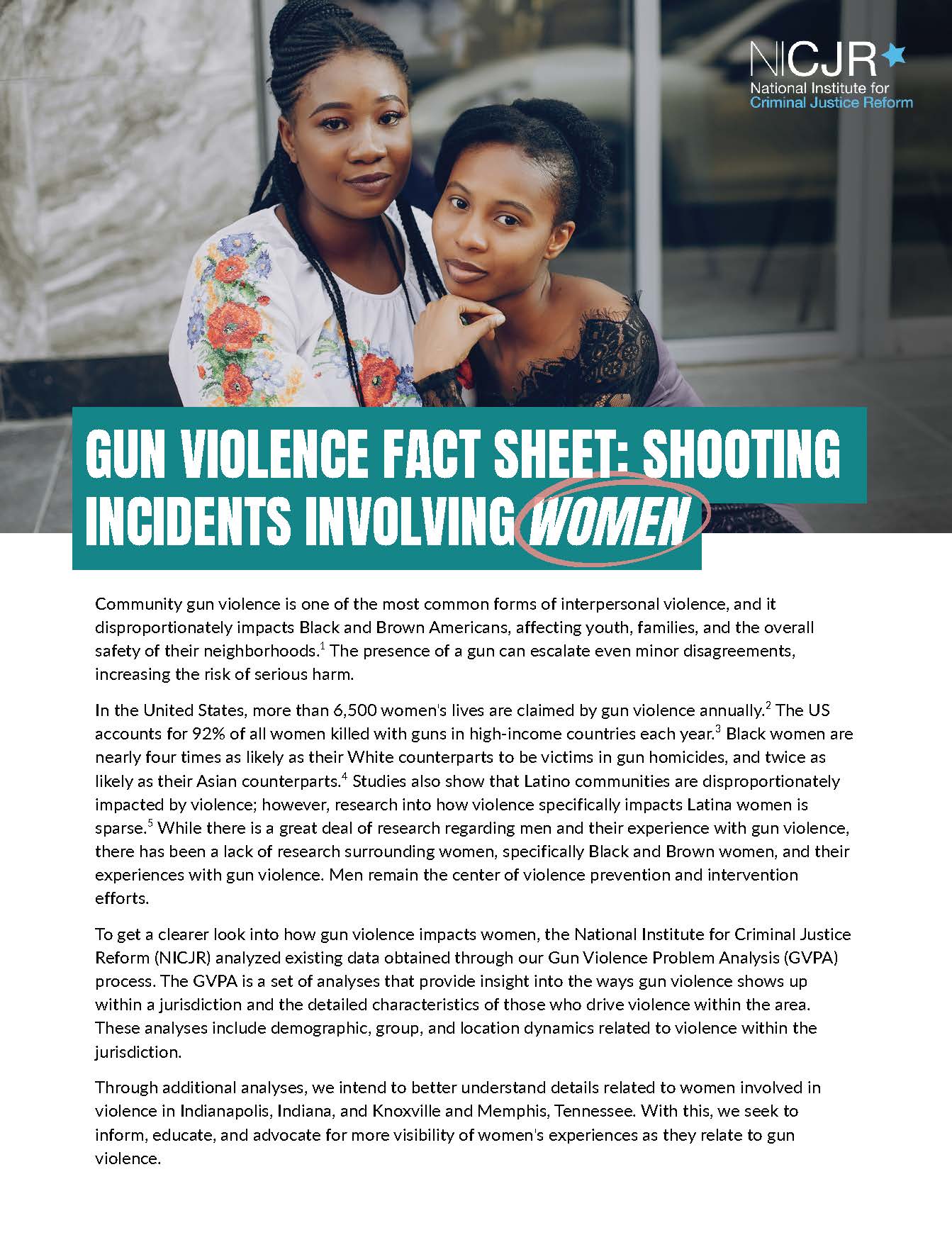 Thumbnail for Gun Violence Fact Sheet: Shooting Incidents Involving Women