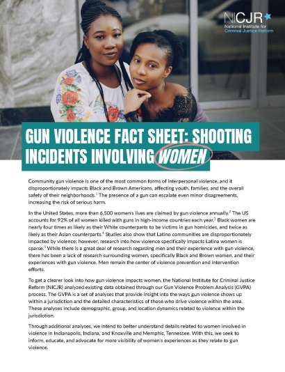 Thumbnail for Gun Violence Fact Sheet: Shooting Incidents Involving Women