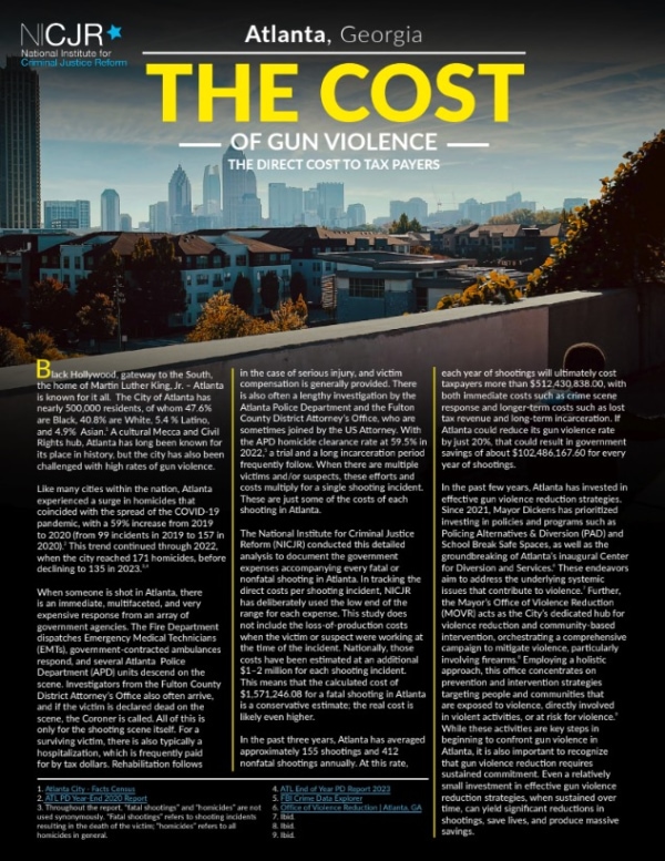 Banner Image of Atlanta, GA: Cost of Gun Violence