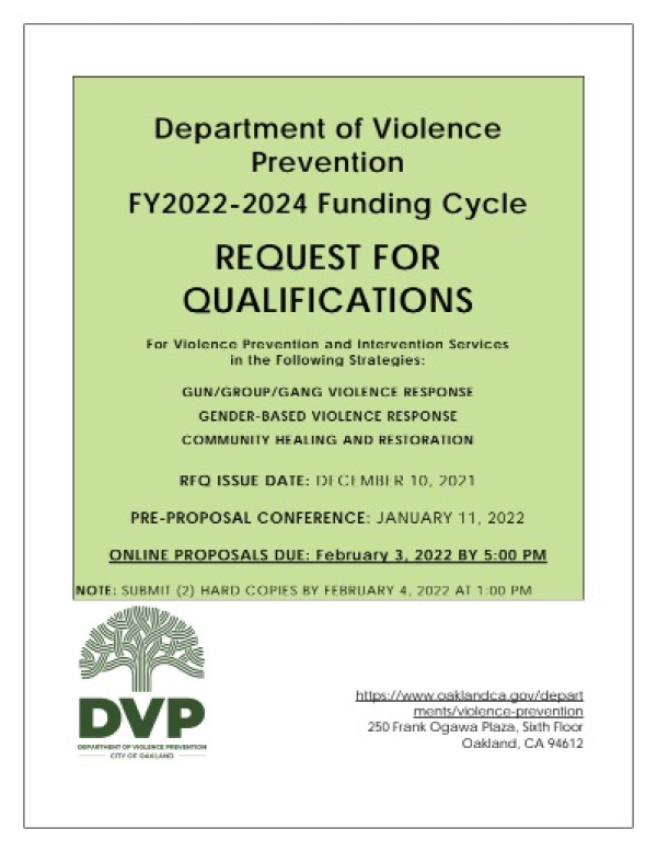 Banner Image of Request for Proposal: Gun/Group/Gang Violence Response, Gender-Based Violence Response, Community Healing and Restoration