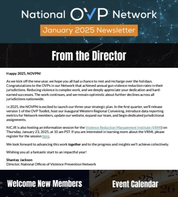 Banner Image of January 2025 Newsletter