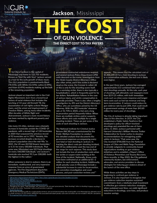 Thumbnail for Jackson, MS: Cost of Gun Violence