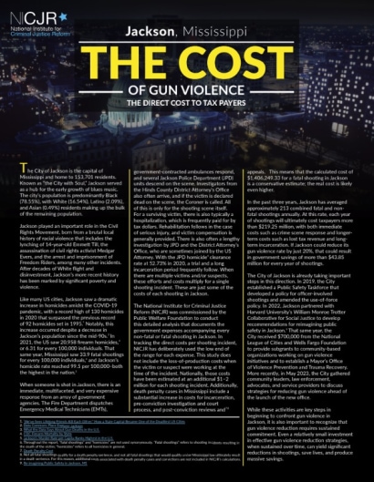 Thumbnail for Jackson, MS: Cost of Gun Violence