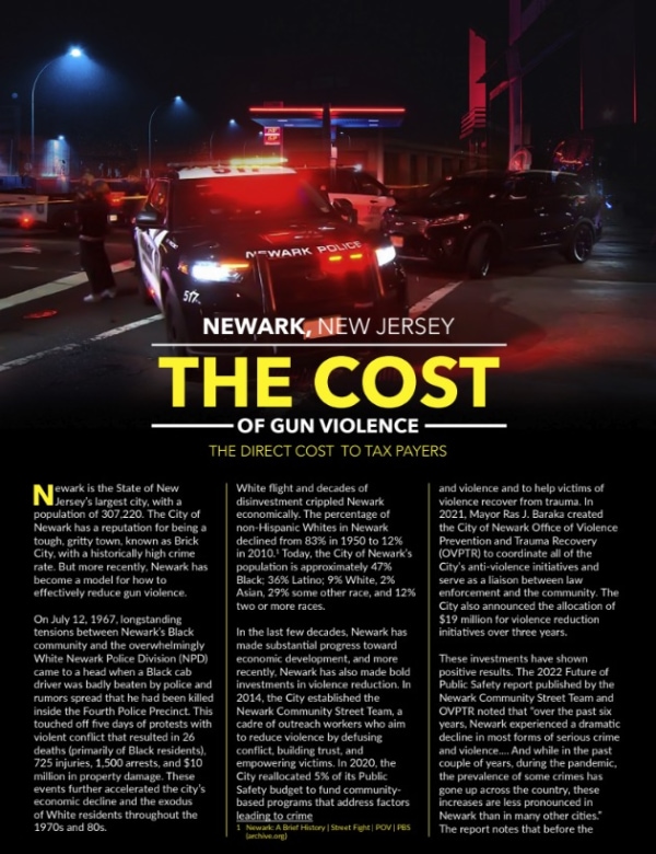 Banner Image of Newark, NJ: Cost of Gun Violence