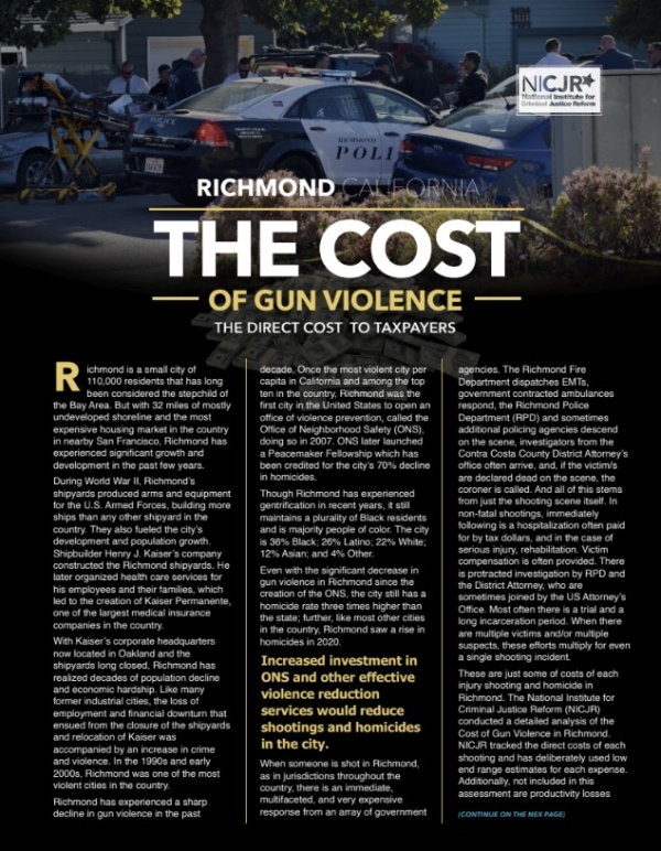 Banner Image of Richmond, CA: Cost of Gun Violence