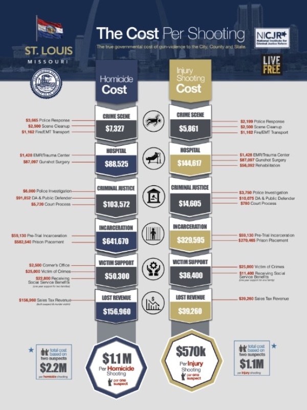 Banner Image of St. Louis, MO: Cost of Gun Violence
