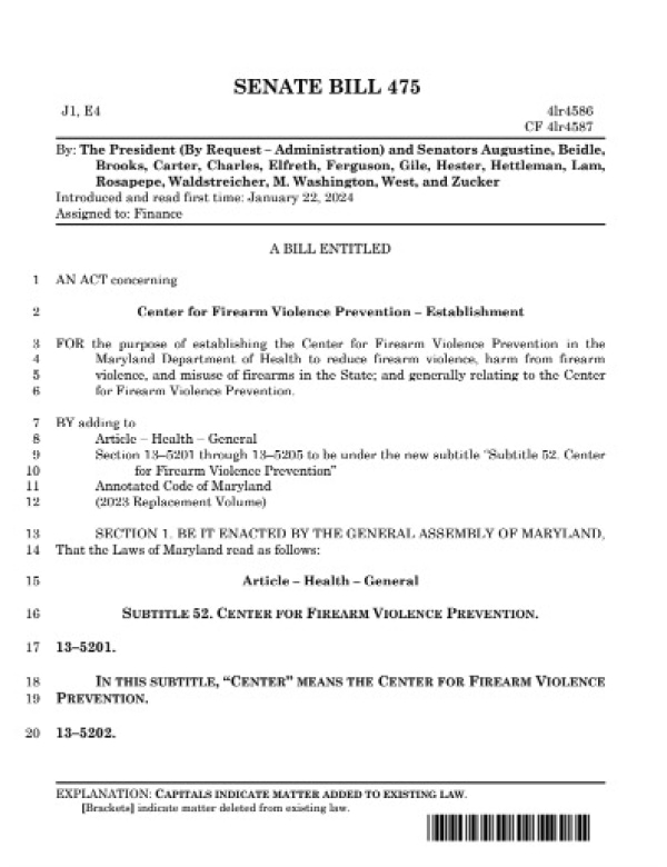 Banner Image of State of Maryland: Insitutionalization of Violence Prevention Office